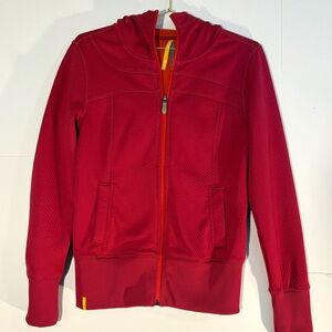 Lole women’s dark rose pink Zip-Up athletic hoodie, size L, good condition